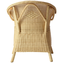 Desser Furniture Natural Wicker Adult King Size Loom Chair with Cushion - Size: Single - Cream - Wilko - thumbnail 6