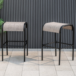 Costway Set of 2 Coffee Bistro Stools - Size: 79 x 50 x 13cm - Brown - Wilko - thumbnail 1