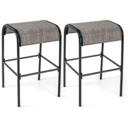 Costway Set of 2 Coffee Bistro Stools - Size: 79 x 50 x 13cm - Brown - Wilko - thumbnail 3