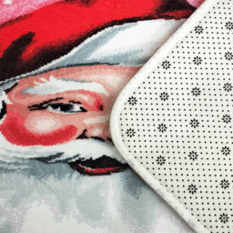 Noel Square Red Smiling Santa Xmas Bath Set 2 Piece - Size: 50 x 80 x 1cm - Wilko - thumbnail 4