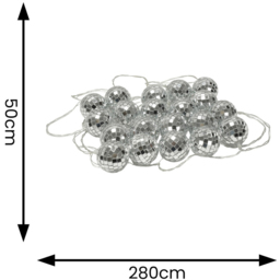 ValueLights 20 Mini LED Disco Ball String Light - Size: 5 x 280 x 5cm - Silver - Wilko - thumbnail 5