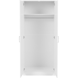 Seconique Dakota 2 Door White Wardrobe - Size: 175 x 75 x 48cm - Wilko - thumbnail 5