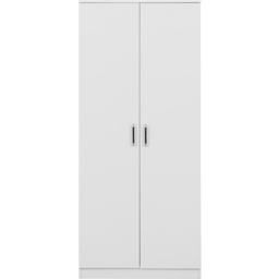 Seconique Dakota 2 Door White Wardrobe - Size: 175 x 75 x 48cm - Wilko - thumbnail 4