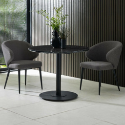 Julian Bowen Marcus Set of 2 Mid Grey Fabric Dining Chair - Wilko - thumbnail 7