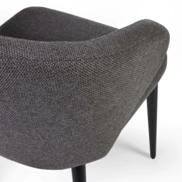 Julian Bowen Marcus Set of 2 Mid Grey Fabric Dining Chair - Wilko - thumbnail 6