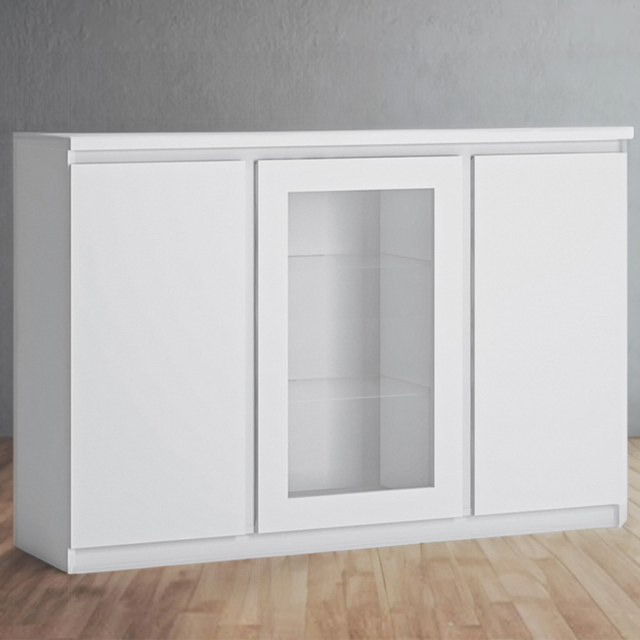 Florence Fribo 3 Door White Sideboard - Size: 40 x 135 x 92cm - Wilko - image 1