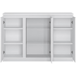 Florence Fribo 3 Door White Sideboard - Size: 40 x 135 x 92cm - Wilko - thumbnail 4