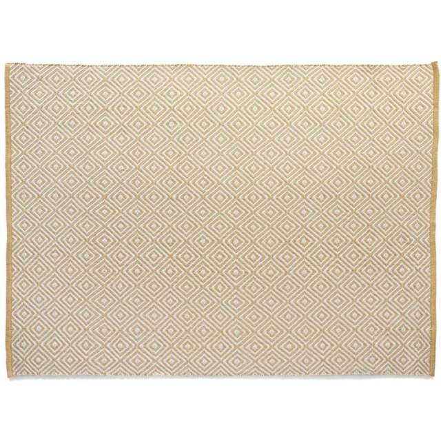 Hug Rug Gold Woven Diamond Rug 160 x 230cm - Wilko - image 1