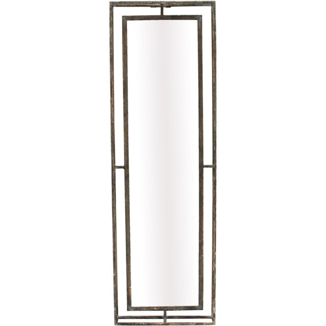 Sadie Rustic Effect Metal Framed Mirror - Natural - The Port. Co Gallery - Wilko - image 1