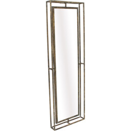Sadie Rustic Effect Metal Framed Mirror - Natural - The Port. Co Gallery - Wilko - thumbnail 4