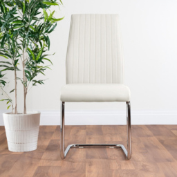 Furniturebox Molini Fortana 6 Seater Dining Set Grey Gloss White and Chrome - Wilko - thumbnail 4