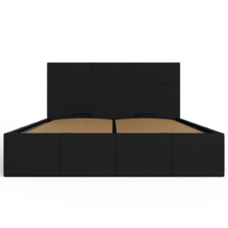 GFW King Size Black Faux Leather Side Lift Ottoman Bed with Bonnell Mattress - Wilko - thumbnail 5