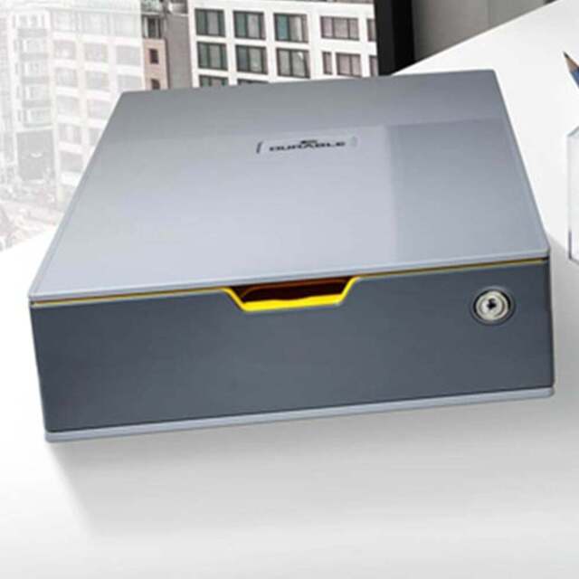 Durable Varicolor Safe Yellow Lockable GDPR Desktop Storage Drawer A4+ - Size: 9.5 x 28 x 35.6cm - Multi - Wilko - image 1