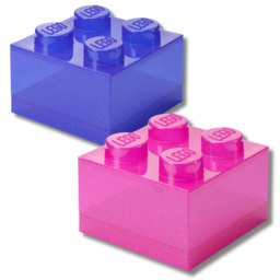 LEGO Set of 2 Storage Bricks - Size: 25 x 25 x 18cm - Multi - Wilko - thumbnail 4