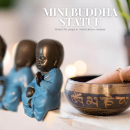 Marco Paul 4 Piece Resin Buddha Garden Ornament - Size: 30 x 20 x 10cm - Blue - Wilko - thumbnail 5