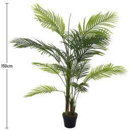 Living and Home Artificial Bamboo Palm Tree in Pot 150cm - Green - Wilko - thumbnail 7