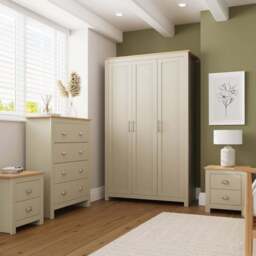 GFW Lancaster Cream 4 Piece Bedroom Furniture Set - Wilko - thumbnail 1