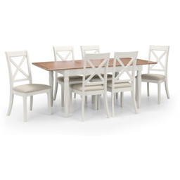 Julian Bowen Provence Set of 2 Ivory and Grey Dining Chair - Wilko - thumbnail 6