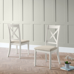 Julian Bowen Provence Set of 2 Ivory and Grey Dining Chair - Wilko - thumbnail 7