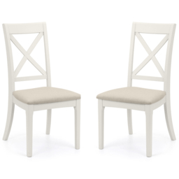 Julian Bowen Provence Set of 2 Ivory and Grey Dining Chair - Wilko - thumbnail 3