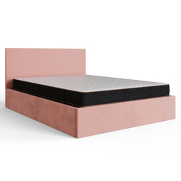 GFW Small Double Blush Pink Velvet End Lift Ottoman Bed - Wilko - thumbnail 3