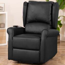 Artemis Home Corcoran Black Massage and Heat Electric Recliner Chair - Size: Single - Wilko