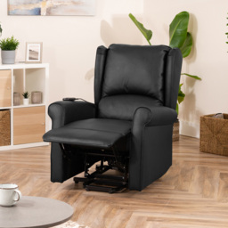 Artemis Home Corcoran Black Massage and Heat Electric Recliner Chair - Size: Single - Wilko - thumbnail 3