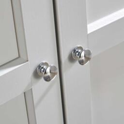 Home Source Avon 3 Door Light Grey with Oak Top Wardrobe - Wilko - thumbnail 7