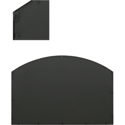 MirrorOutlet The Arcus Black Framed Arched Garden Wall Mirror 110 x 75cm - Size: 110 x 75 x 3cm - Wilko - thumbnail 5