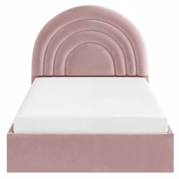 Flair Ava Small Double Pink Velvet Ottoman Bed - Wilko - thumbnail 3