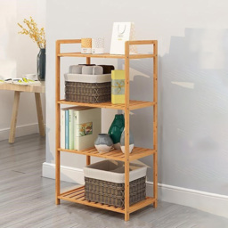 Living and Home 4 Shelf Natural Medium Bookshelf - Brown - Wilko - thumbnail 6
