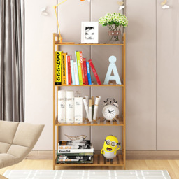 Living and Home 4 Shelf Natural Medium Bookshelf - Brown - Wilko - thumbnail 5