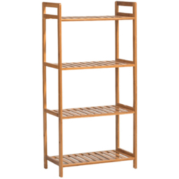 Living and Home 4 Shelf Natural Medium Bookshelf - Brown - Wilko - thumbnail 3
