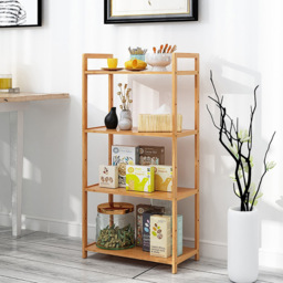 Living and Home 4 Shelf Natural Medium Bookshelf - Brown - Wilko - thumbnail 7