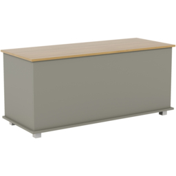 Vida Designs Arlington Grey and Oak Wooden Storage Ottoman - Size: 40cm x 100 x 46cm - Wilko - thumbnail 3
