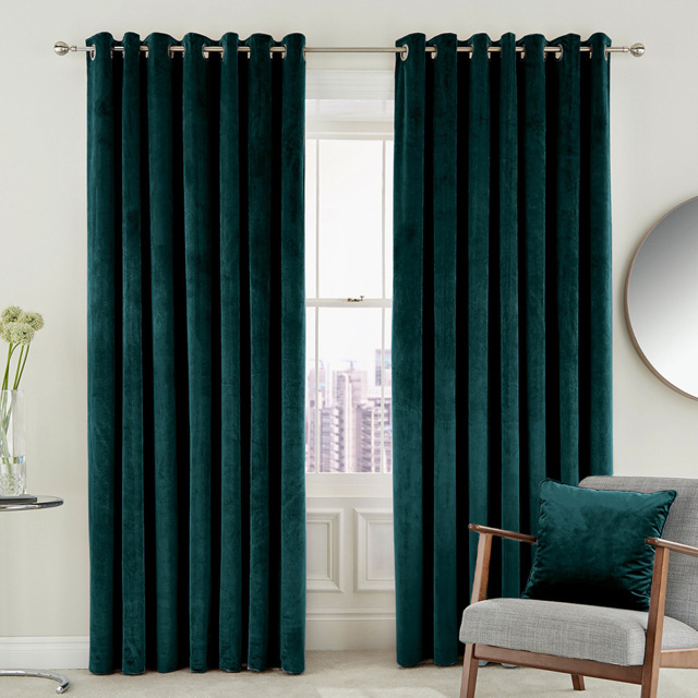Helena Springfield Escala Lined Teal Curtains 168 x 137cm - Size: W 168 x D 137cm - Wilko - image 1