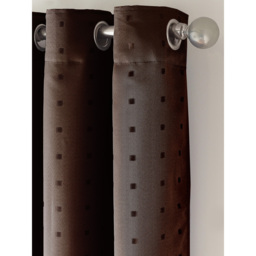 Alan Symonds Madison Chocolate Ring Top Curtain 229 x 274cm - Size: W 229 x D 274cm - Brown - Wilko - thumbnail 6