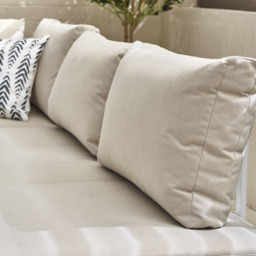 Furniturebox Cancun White Metal 2 Seater Outdoor Lounge Set - Wilko - thumbnail 3