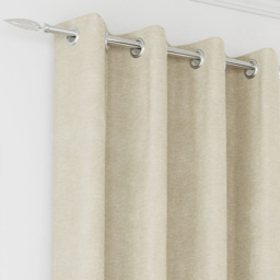 Enhanced Living Knightsbridge Cream Chenille Thermal Blackout Eyelet Curtains 229 x 274cm - Size: W 229 x D 274cm - Wilko - thumbnail 3