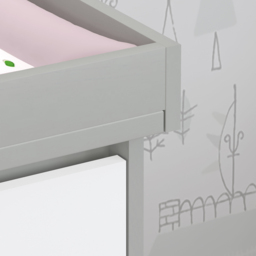 Shefa 880 3 Drawer Grey and White Kids Changing Unit - Size: 92 x 80 x 50cm - Grey-white - Wilko - thumbnail 5