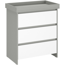 Shefa 880 3 Drawer Grey and White Kids Changing Unit - Size: 92 x 80 x 50cm - Grey-white - Wilko - thumbnail 3