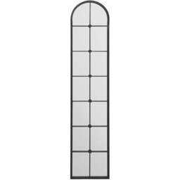 The Arcus Black Arched Metal Leaner Wall Mirror 190 x 40cm - MirrorOutlet - Wilko - thumbnail 1