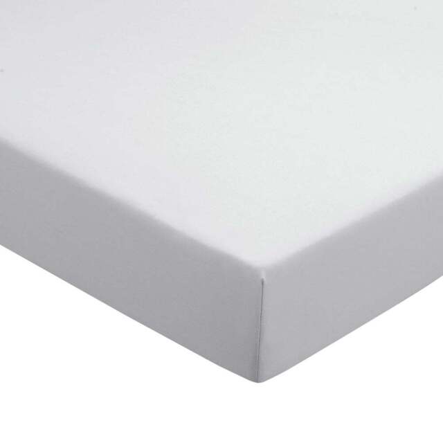 Helena Springfield Super King Size White Plain Dye Fitted Bed Sheet - Wilko - image 1
