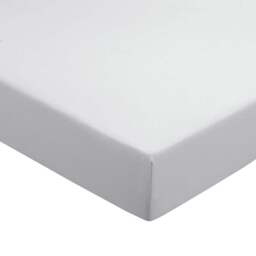 Helena Springfield Super King Size White Plain Dye Fitted Bed Sheet - Wilko