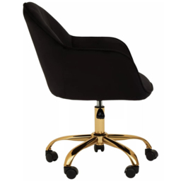 Interiors by Premier Brent Black and Gold Swivel Home Office Chair - Size: 57 x 64 x 90cm - Multi - Wilko - thumbnail 6