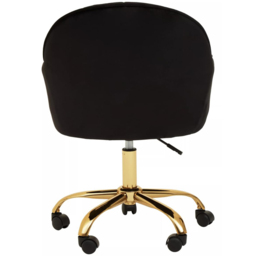 Interiors by Premier Brent Black and Gold Swivel Home Office Chair - Size: 57 x 64 x 90cm - Multi - Wilko - thumbnail 7