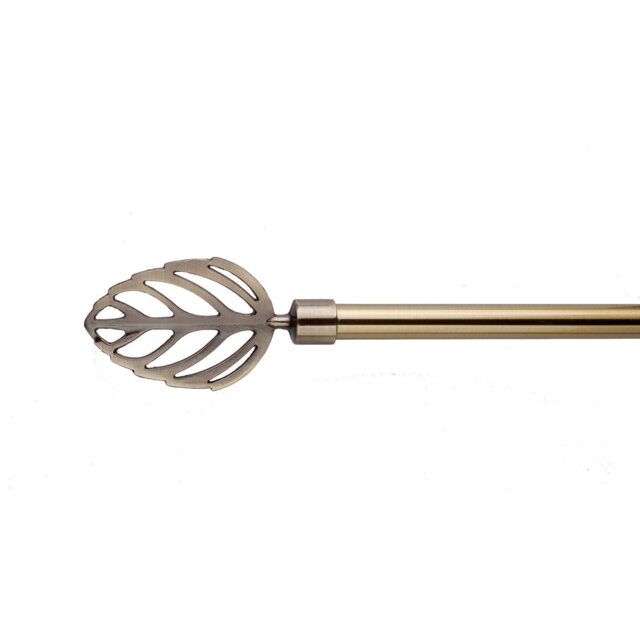 Linden 120cm Antique Brass Curtain Pole - Wilko - image 1