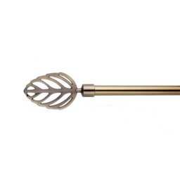 Linden 120cm Antique Brass Curtain Pole - Wilko - thumbnail 1