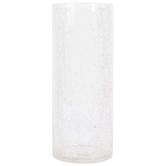 Tall Crackle Vase Clear - Wilko - image 1