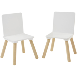 Liberty House Toys Kids White and Pinewood Table and Chairs - Size: 44 x 60 x 60cm - Wilko - thumbnail 5